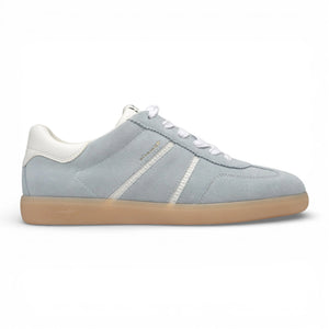 Women's Blue White Leather Sneakers