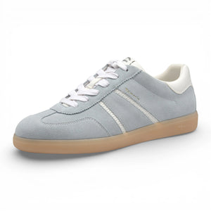 Women's Blue White Leather Sneakers