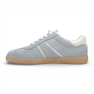 Women's Blue White Leather Sneakers
