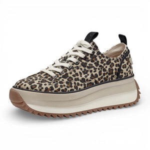 Women's Platform Brown Beige Sneakers