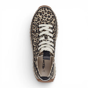 Women's Platform Brown Beige Sneakers