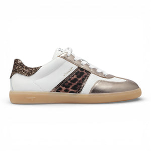 Women's White Silver Leather Sneakers