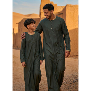 OE-300 - Men's Emirati Omani Thobe Gold Embroidery-TruClothing