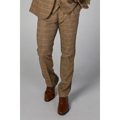 Harris - Men's Brown Tweed Trousers