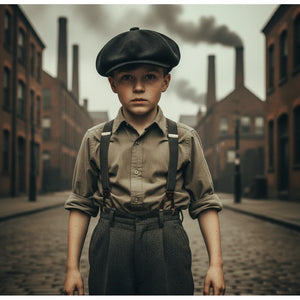 Boys Wool Blend Newsboy Hat Flat Cap-TruClothing