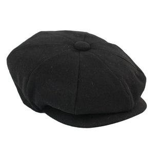 Boys Wool Blend Newsboy Hat Flat Cap-TruClothing