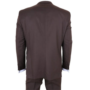 IM32 - Men's Plain Dark Brown 3 Piece Suit-TruClothing