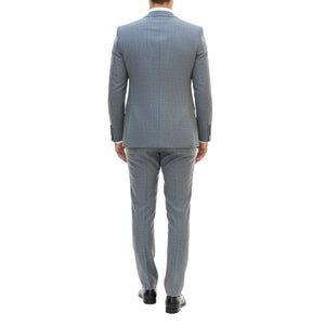 IM33 - Men's 3 Piece Blue Tailored Fit Suit-TruClothing