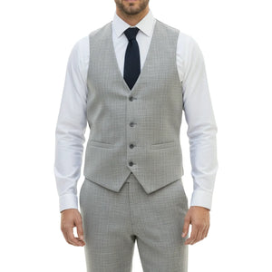 IM33 - Men's 3 Piece Grey Tailored Fit Suit-TruClothing