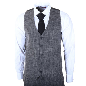 IM33 - Men's Black 3 Piece Tailored Fit Suit-TruClothing