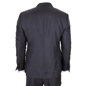 IM51 - Grafitowy 3-częściowy garnitur męski Tailored Fit w kratkę - TruClothing.com - 6