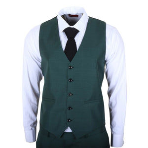 IM52 - Men's Green Check 3 Piece Tailored Fit Suit - TruClothing.com - 5