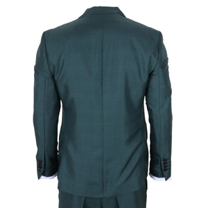 IM52 - Men's Green Check 3 Piece Tailored Fit Suit - TruClothing.com - 6