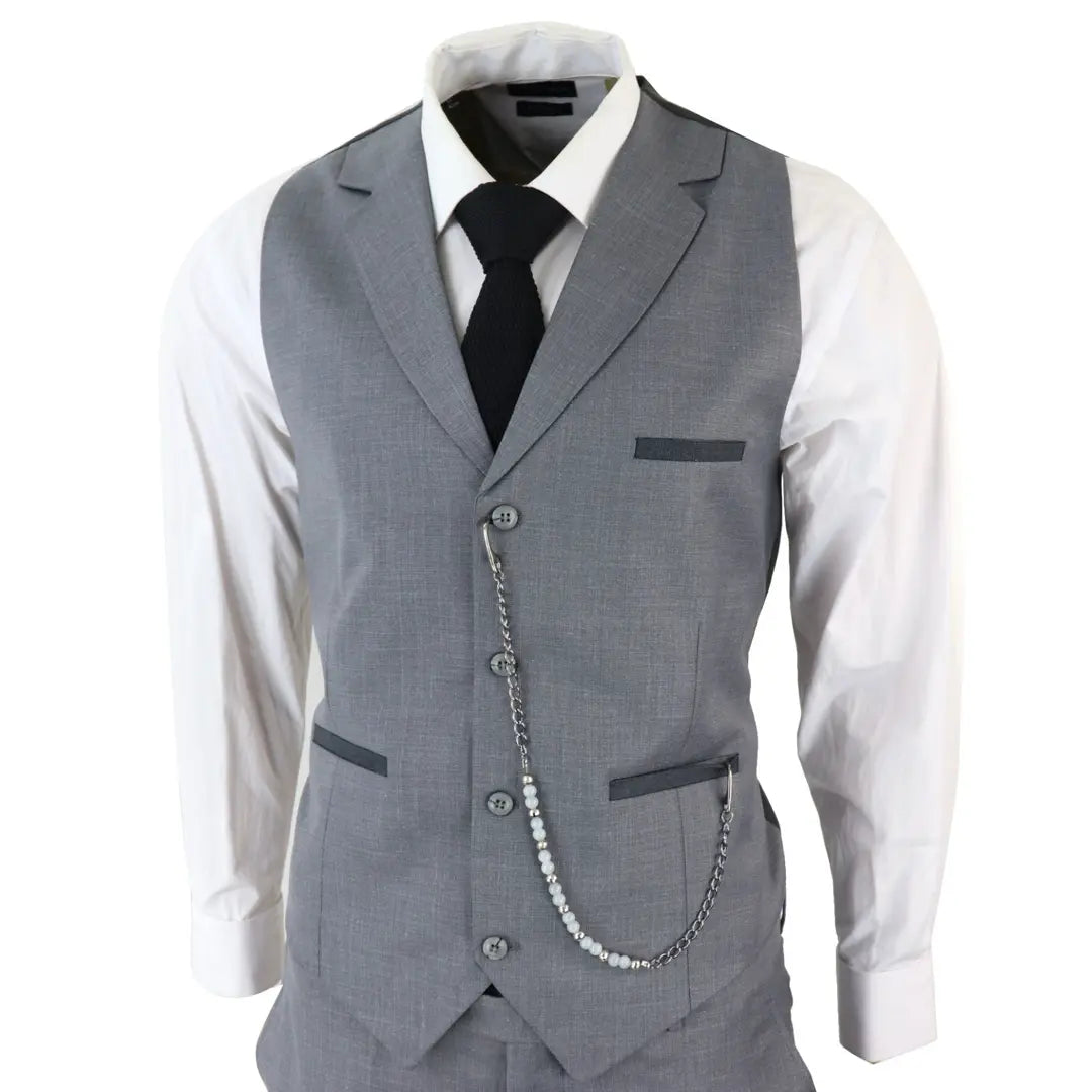 James - Men's 3 Piece Grey Classic Suit