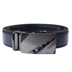 Men’s Leather Automatic Click Buckle Adjustable Ratchet Belt-TruClothing