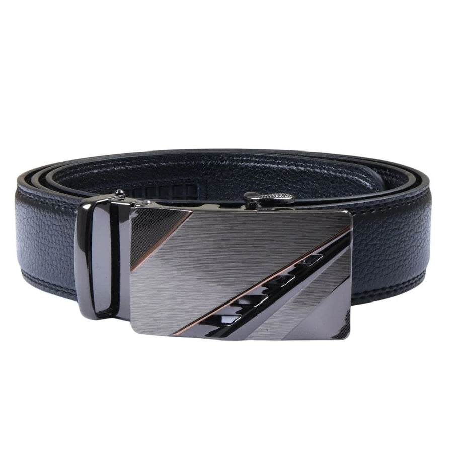 Men’s Leather Automatic Click Buckle Adjustable Ratchet Belt-TruClothing