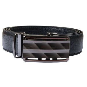 Men’s Leather Automatic Click Buckle Adjustable Ratchet Belt-TruClothing