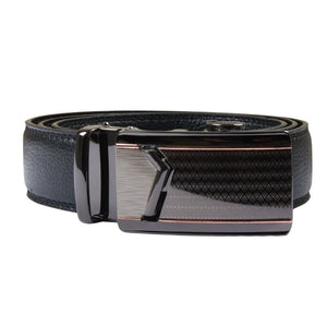 Men’s Leather Automatic Click Buckle Adjustable Ratchet Belt-TruClothing