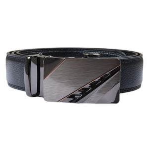 Men’s Leather Automatic Click Buckle Adjustable Ratchet Belt-TruClothing