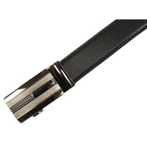 Men’s Leather Automatic Click Buckle Adjustable Ratchet Belt-TruClothing