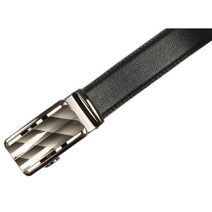 Men’s Leather Automatic Click Buckle Adjustable Ratchet Belt-TruClothing