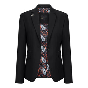 TPW-13 - Women's 3 Piece Plain Black Suit-TruClothing