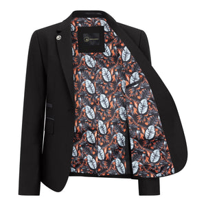 TPW-13 - Women's 3 Piece Plain Black Suit-TruClothing