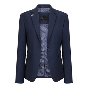 TPW-14 - Women's 3 Piece Plain Navy Blue Suit-TruClothing