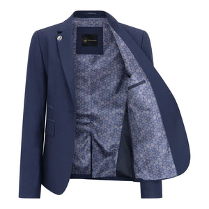 TPW-14 - Women's 3 Piece Plain Navy Blue Suit-TruClothing