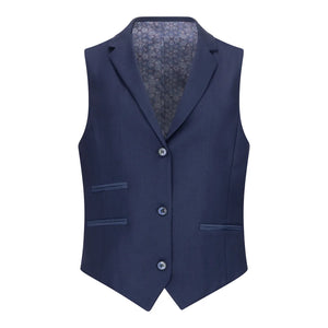 TPW-14 - Women's 3 Piece Plain Navy Blue Suit-TruClothing