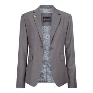 TPW-15 - Women's 3 Piece Plain Grey Suit-TruClothing