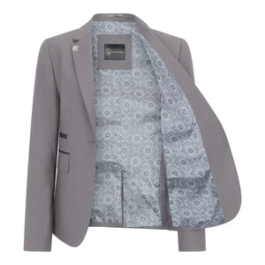 TPW-15 - Women's 3 Piece Plain Grey Suit-TruClothing