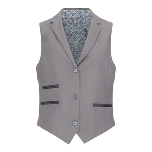 TPW-15 - Women's 3 Piece Plain Grey Suit-TruClothing