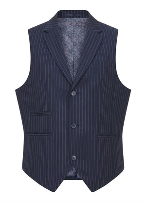 TPW-37 - Women's 3 Piece Navy Blue Pinstripe Suit