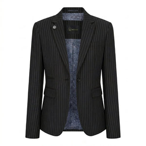 TPW-38 - Women's 3 Piece Black Pinstripe Suit