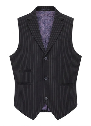 TPW-38 - Women's 3 Piece Black Pinstripe Suit