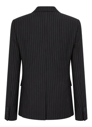 TPW-38 - Women's 3 Piece Black Pinstripe Suit