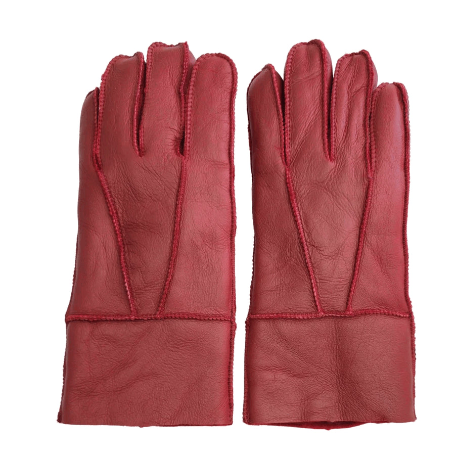 Unisex Napa Leather Wool Shearling Lined Gloves-TruClothing