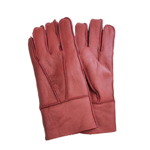 Unisex Napa Leather Wool Shearling Lined Gloves-TruClothing