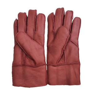 Unisex Napa Leather Wool Shearling Lined Gloves-TruClothing