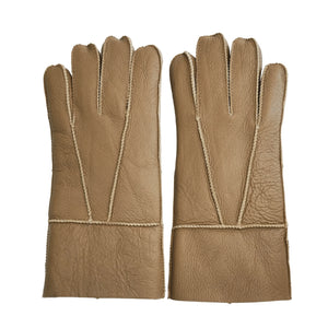 Unisex Napa Leather Wool Shearling Lined Gloves-TruClothing