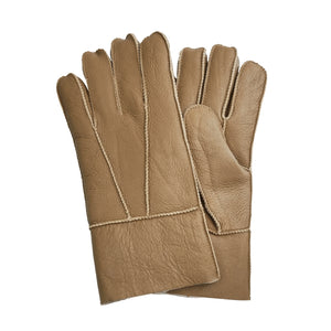 Unisex Napa Leather Wool Shearling Lined Gloves-TruClothing