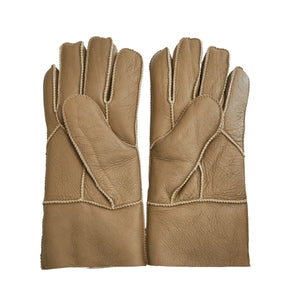 Unisex Napa Leather Wool Shearling Lined Gloves-TruClothing