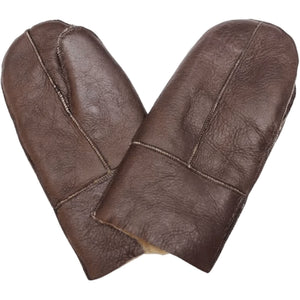 Unisex aus echtem Lammfell Winterhandschuhe aus Echtleder Futter aus Wolle - Creme - Infinity Leather - 1