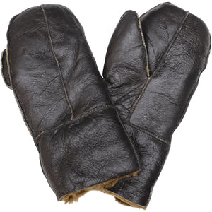 Unisex aus echtem Lammfell Winterhandschuhe aus Echtleder Futter aus Wolle - Ingwer - Infinity Leather - 3