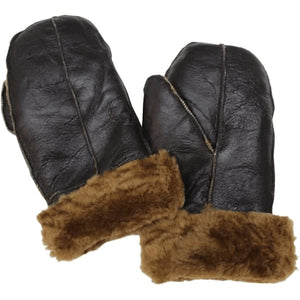 Unisex aus echtem Lammfell Winterhandschuhe aus Echtleder Futter aus Wolle - Ingwer - Infinity Leather - 4
