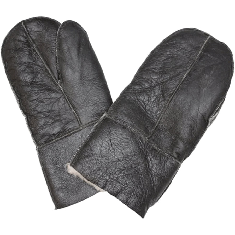 Unisex Sheepskin Shearling Leather Wool Lining Gloves-TruClothing
