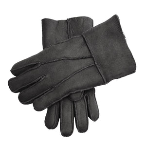 Unisex Suede Leather Shearling Wool Lined Thermal Gloves-TruClothing