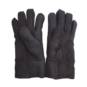Unisex Suede Leather Shearling Wool Lined Thermal Gloves-TruClothing