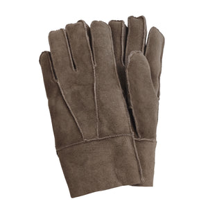 Unisex Suede Leather Shearling Wool Lined Thermal Gloves-TruClothing